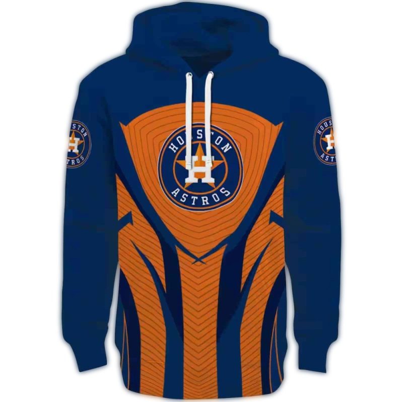 Houston Astros Concentric Lines All over Print Hoodie 1