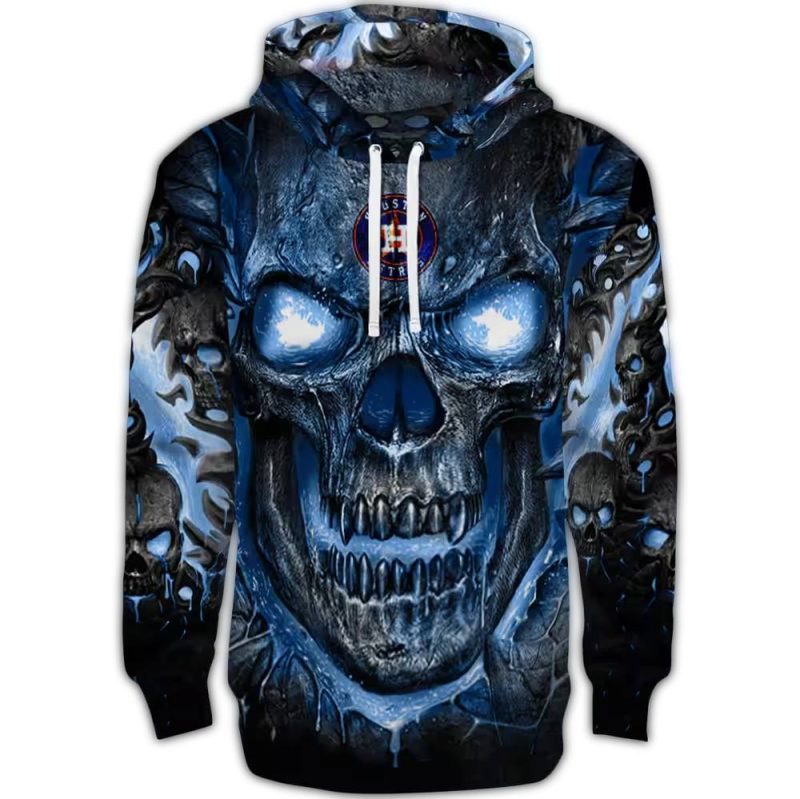 Houston Astros Demonic Skull All over Print Hoodie 1