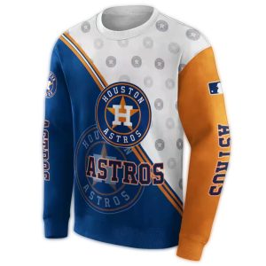 Houston Astros Diagonal Stripe All-Over Print Sweatshirt For Fans
