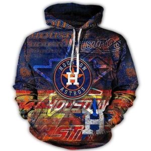 Houston Astros Distressed All-Over Print Hoodie For Fans