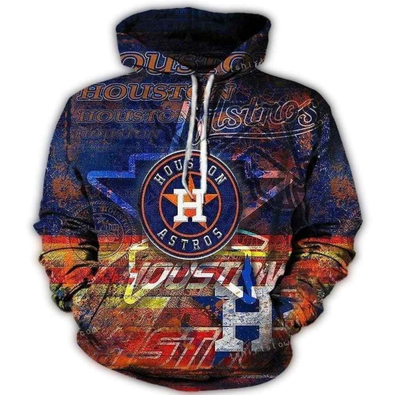 Houston Astros Distress All over Print Hoodie 1