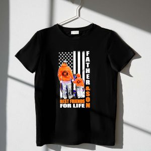 Houston Astros Father & Son Usa Flag T-Shirt - Best Friends For Life