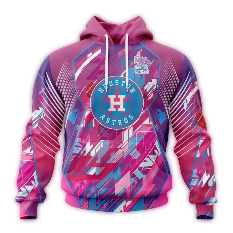 Houston Astros Fearless Against Breast Cancer All over Print Hoodie 1
