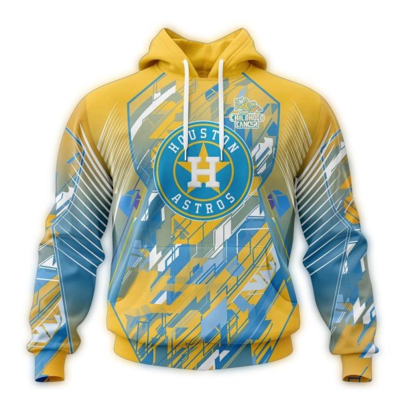 Houston Astros Fearless Against Childhood Cancers All over Print Hoodie 1