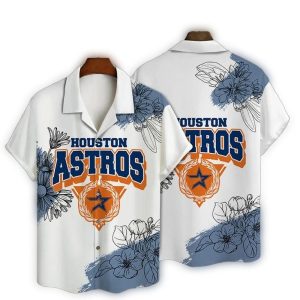 Houston Astros Floral Badge Hawaiian Shirt For Fans And Summer Style