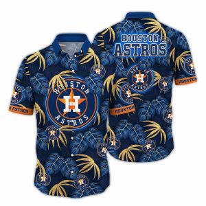 Houston Astros Floral Leaf Pattern Hawaiian Shirt For Ultimate Fan Style