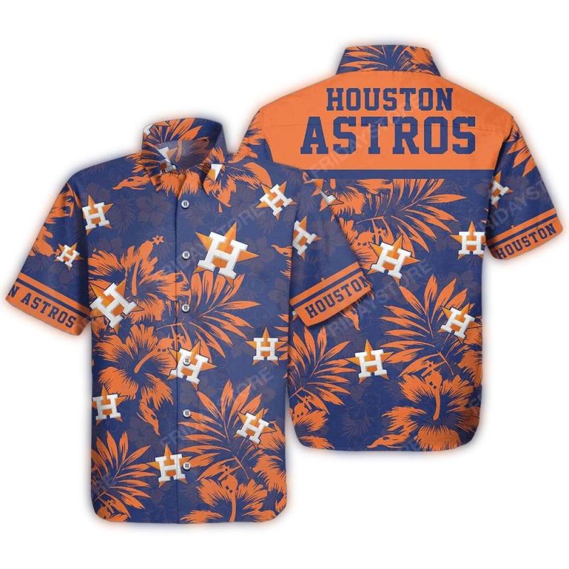 Houston Astros Flower Art Hawaiian Shirt 1