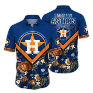 Houston Astros Floral Hawaiian Shirt For Men - Tropical Team Apparel