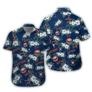 Houston Astros Floral Pattern Hawaiian Shirt For Casual Summer Style