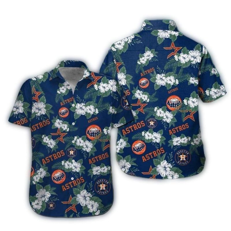 Houston Astros Flower Pattern Hawaiian Shirt 1