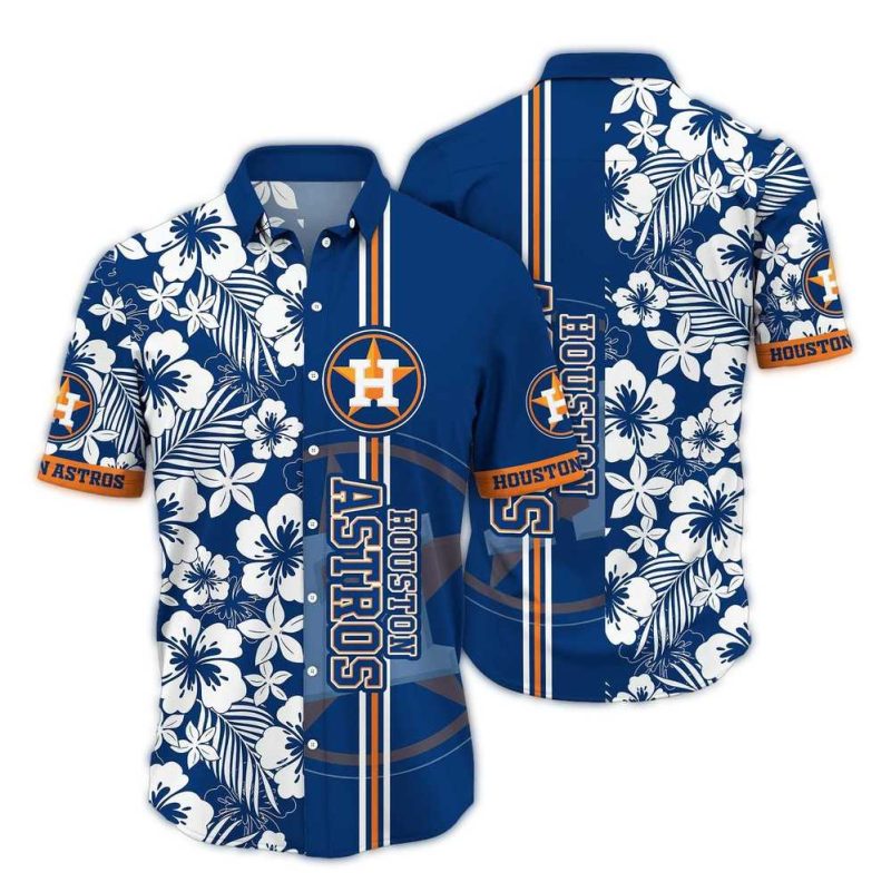 Houston Astros Flower Stripe Vintage Hawaiian Shirt 1
