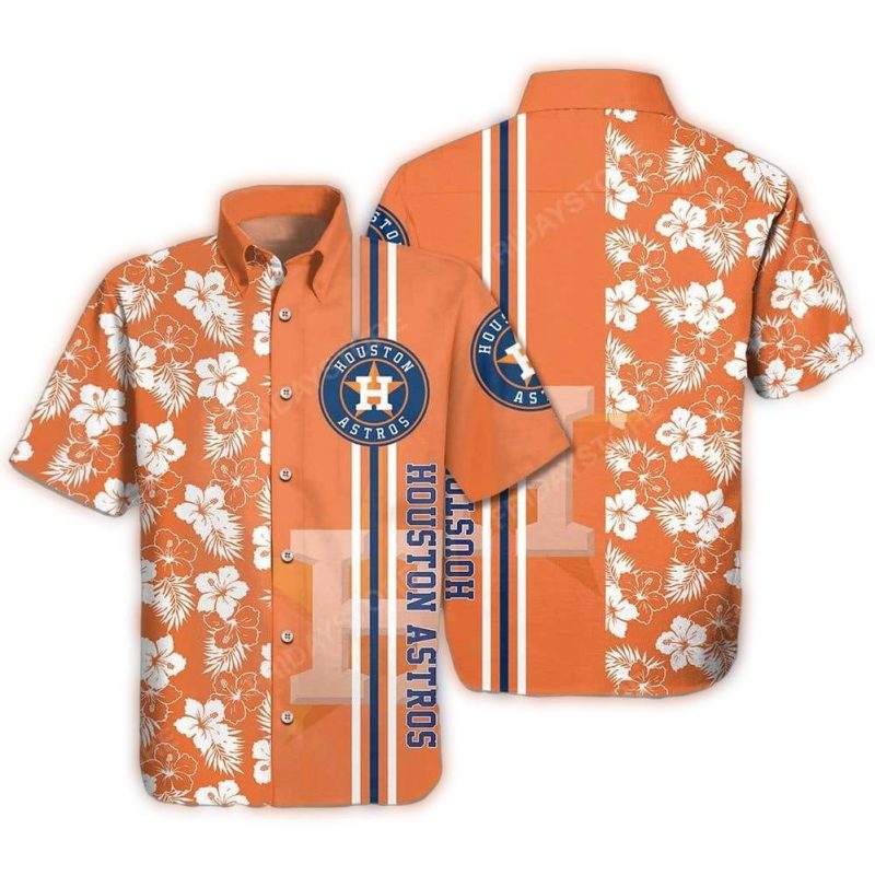 Houston Astros Flower Stripes Vintage Hawaiian Shirt 1