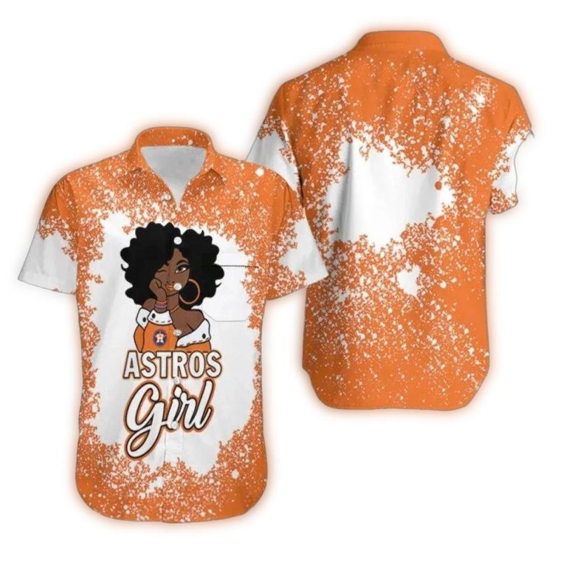 Houston Astros Girl African Girl Hawaiian Shirt 1