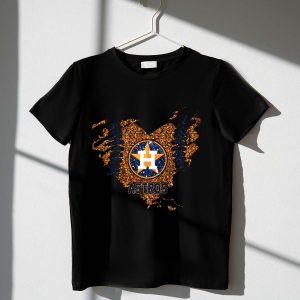 Houston Astros Glitter Heart Women'S Baseball T-Shirt – Stylish Fan Gear