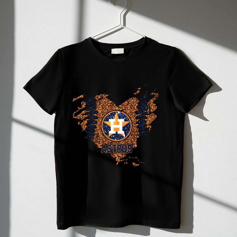 Houston Astros Glitter Heart Baseball T Shirt t shirt 1 1