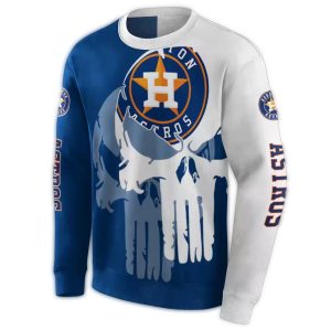 Houston Astros Graphic Punisher All-Over Print Sweatshirt For Fans
