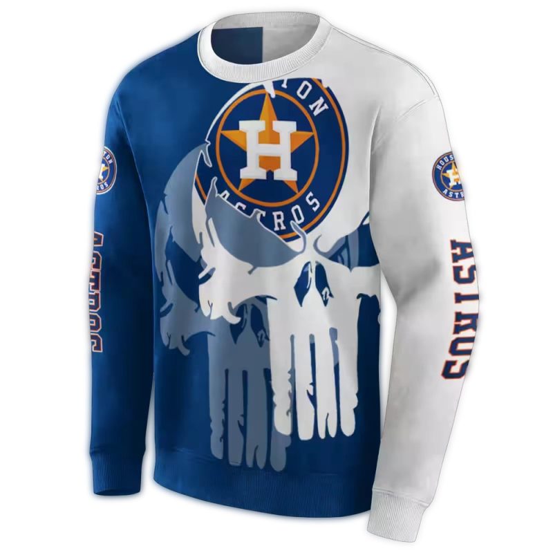 Houston Astros Graphic Punisher All over Print Sweatshirt 1