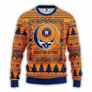 Houston Astros Grateful Dead Ugly Christmas Sweater For Fans