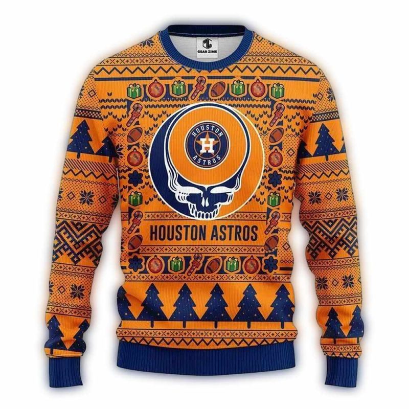 Houston Astros Grateful Dead Ugly Sweater 1