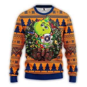 Houston Astros Grinch Hug Holiday Sweatshirt For Festive Fans
