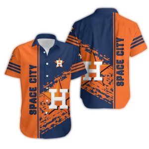 Houston Astros Grunge Style Hawaiian Shirt For Fans