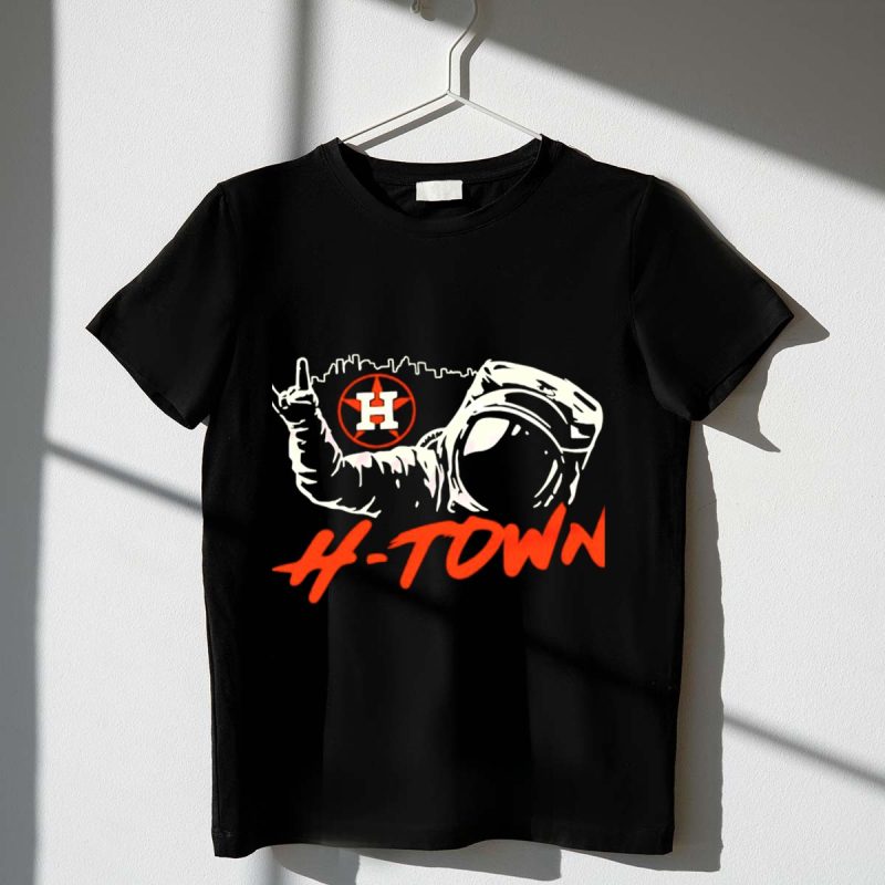 Houston Astros H Town Astronaut Skyline Baseball T Shirt t shirt 1 1