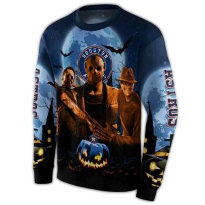 Houston Astros Halloween Vibes All-Over Print Sweatshirt For Fans