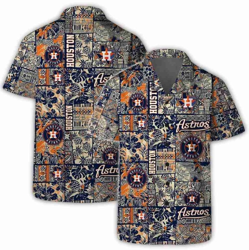 Houston Astros Heritage Patch Hawaiian Shirt 1