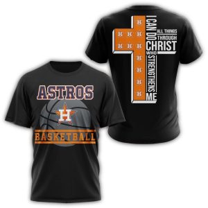 Houston Astros I Can Do All Things Through Christ All-Over Print T-Shirt