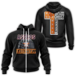 Houston Astros All-Over Print Hoodie - I Can Do All Things Through Christ