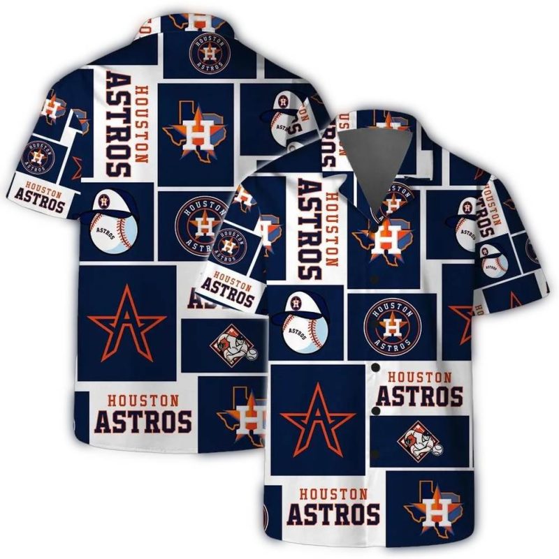 Houston Astros Iconic Grid Hawaiian Shirt 1