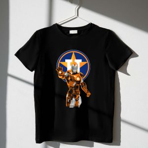 Houston Astros Iron Man Crossover T-Shirt With Team Logo Design