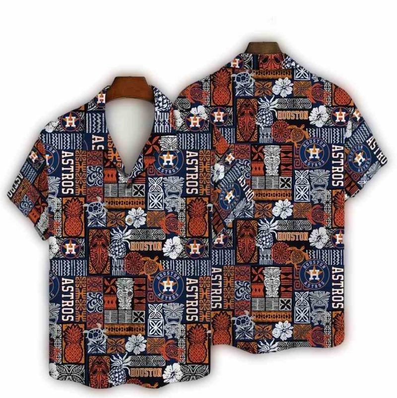 Houston Astros Island Mosaic Hawaiian Shirt 1