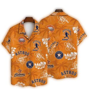 Houston Astros Island Orange Hawaiian Shirt For Men & Women