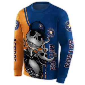 Houston Astros Jack Skellington All-Over Print Hoodie For Fans