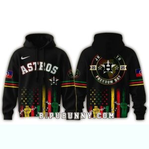 Houston Astros Juneteenth Freedom Day All-Over Print Hoodie For Fans