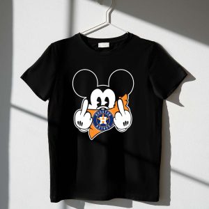 Houston Astros Mickey Icon Bold Gesture T-Shirt For Fans