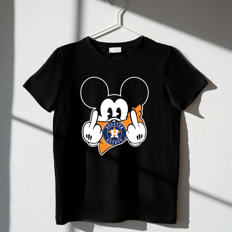Houston Astros Mickey Icon with Bold Gesture T Shirt t shirt 1 1