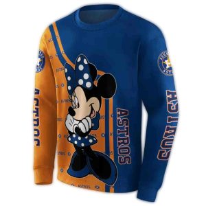 Houston Astros Minnie Mouse All-Over Print Sweatshirt For Fans