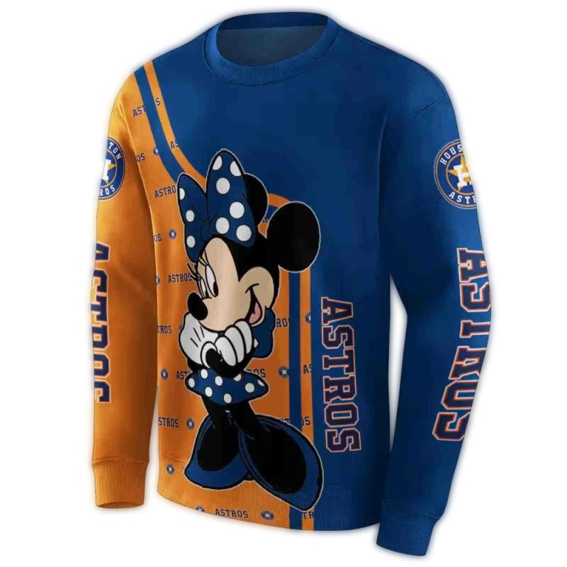 Houston Astros Minnie Mouse All over Print Sweatshirt 1