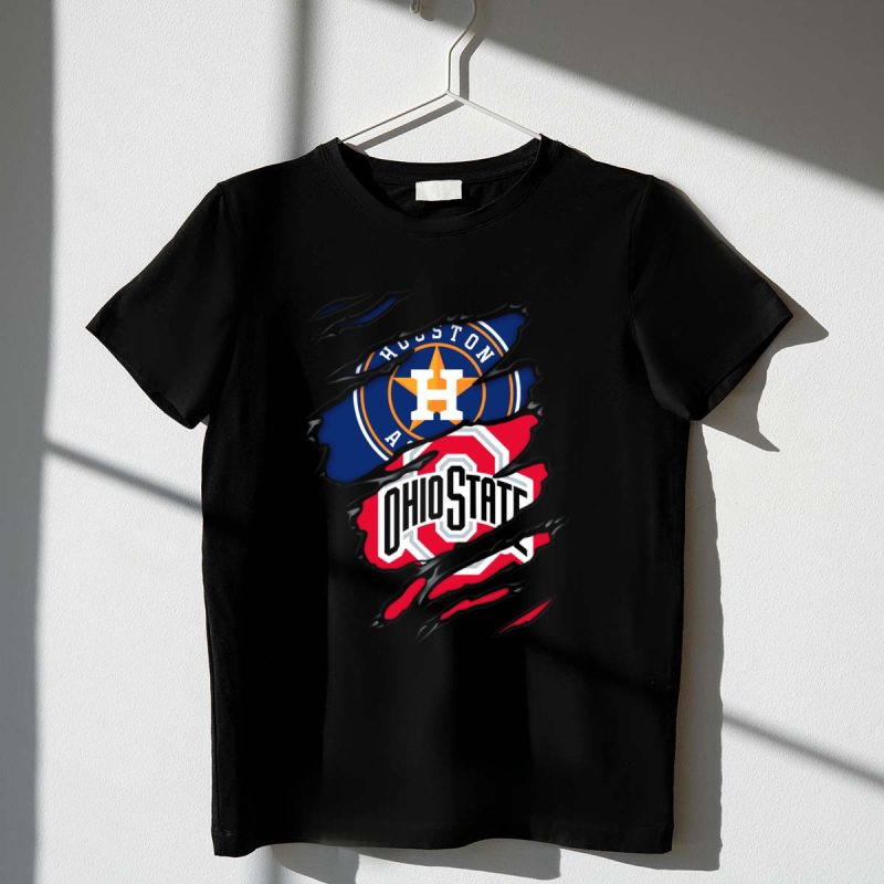 Houston Astros Ohio State Buckeyes Logo Mashup T Shirt t shirt 1 1