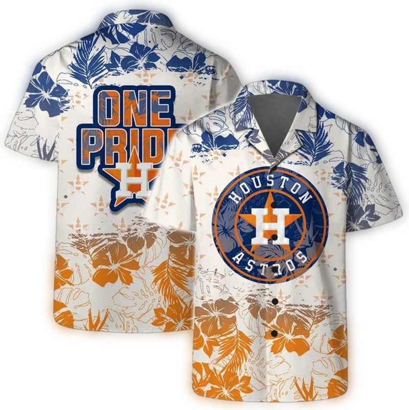 Houston Astros One Pride Summer Beach Bar Hawaiian Shirt 1