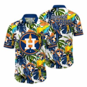 Houston Astros Parrot Leaf Pattern Hawaiian Shirt For Fans