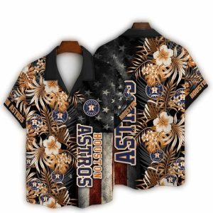 Patriotic Houston Astros Hawaiian Shirt - Tropical Style For Fans