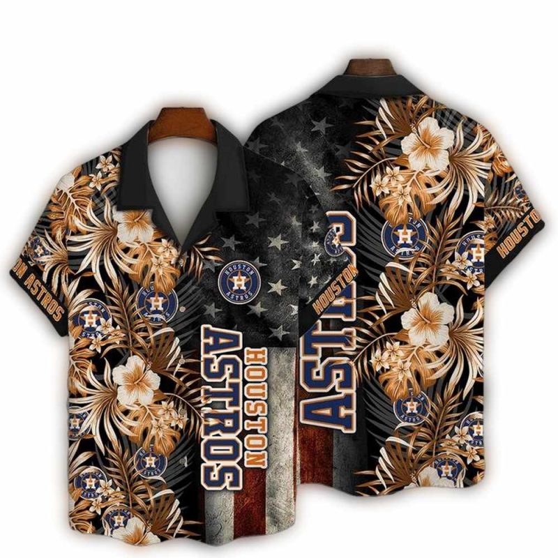 Houston Astros Patriotic Tropics Hawaiian Shirt 1