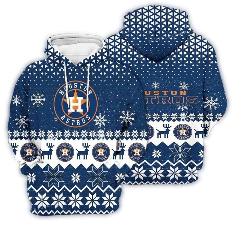 Houston Astros Pattern Christmas All over Print Hoodie 1