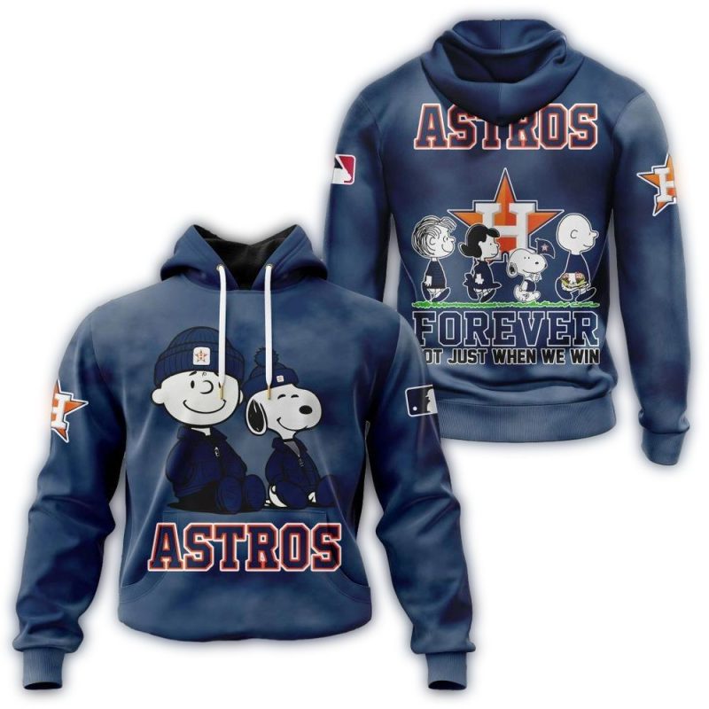 Houston Astros Peanuts All over Print Hoodie 1