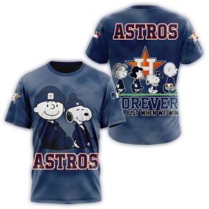 Houston Astros Peanuts All-Over Print T-Shirt For Fans And Collectors