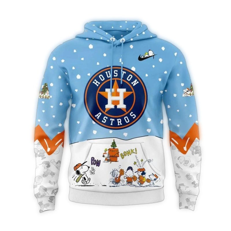 Houston Astros Peanuts Snoopy All over Print Hoodie 1