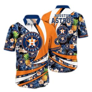 Houston Astros Floral Pineapple Hawaiian Shirt For Tropical Style